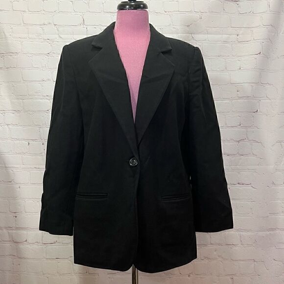 10P Vintage Boxy Blazer wool jacket Sag Harbor GuC - Picture 1 of 9